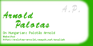 arnold palotas business card
